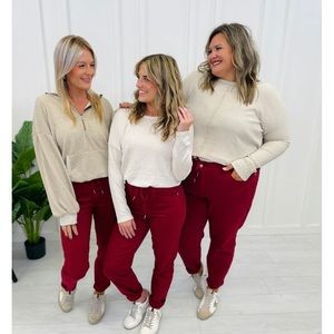 Judy Blue Joggers, wine color